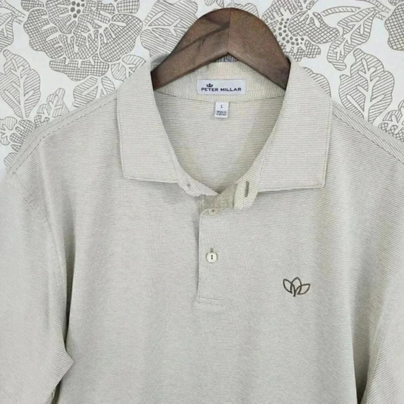 Peter Millar Striped Men's Golf‎ Polo Shirt L 3196 - Picture 3 of 7